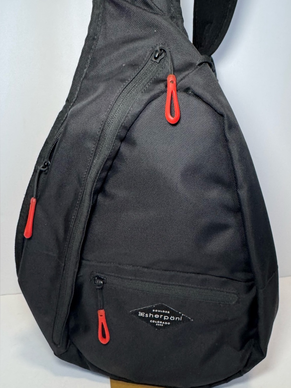 Sherpani Esprit Sling Bag in the "Raven Black" colorway